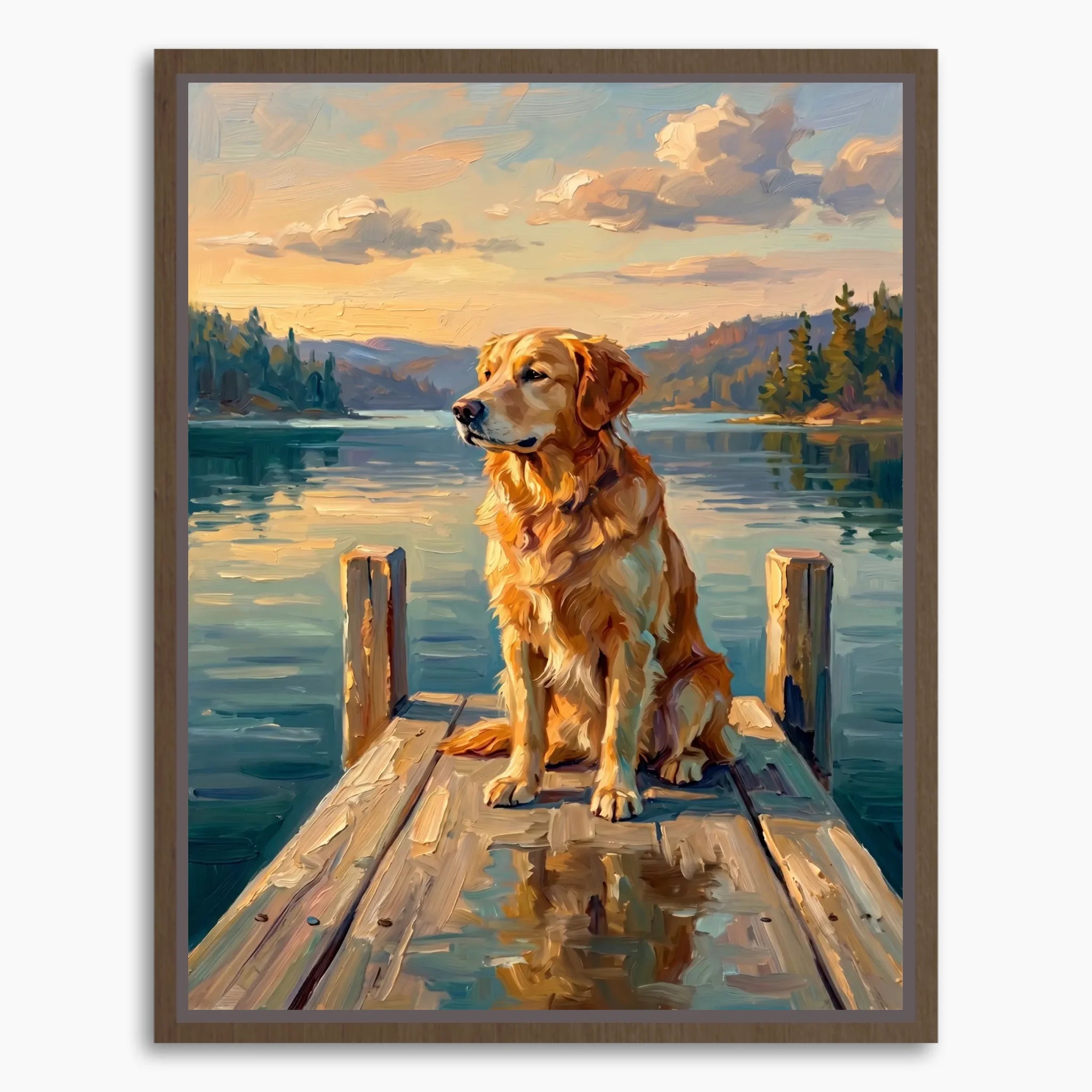 Framed Canvas Mockup Printful 3-4 ratio brown