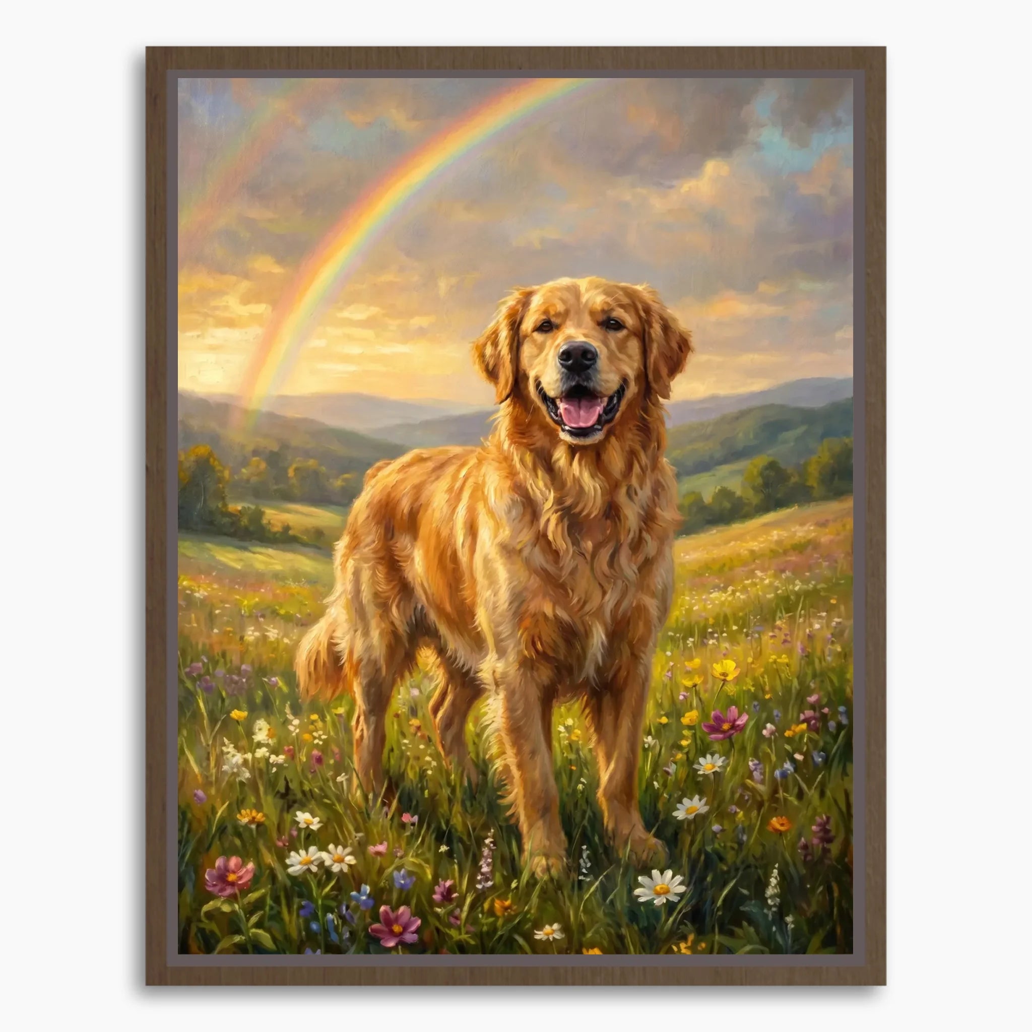 Framed Canvas Mockup Printful 3-4 ratio brown