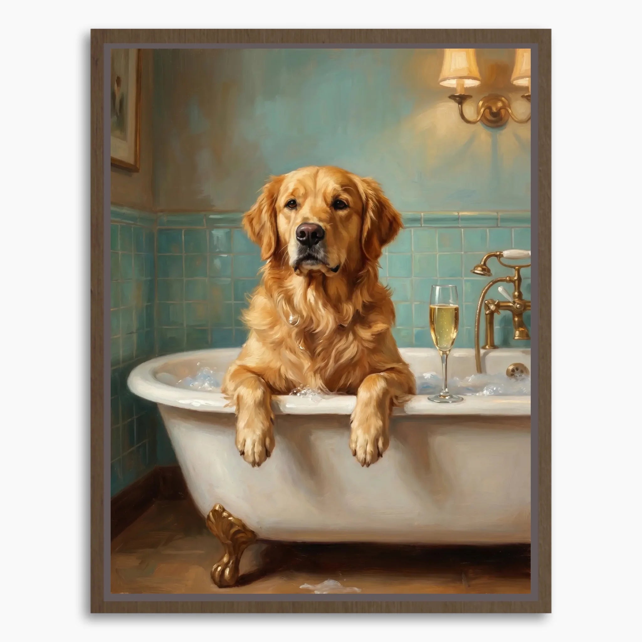 Framed Canvas Mockup Printful 3-4 ratio brown