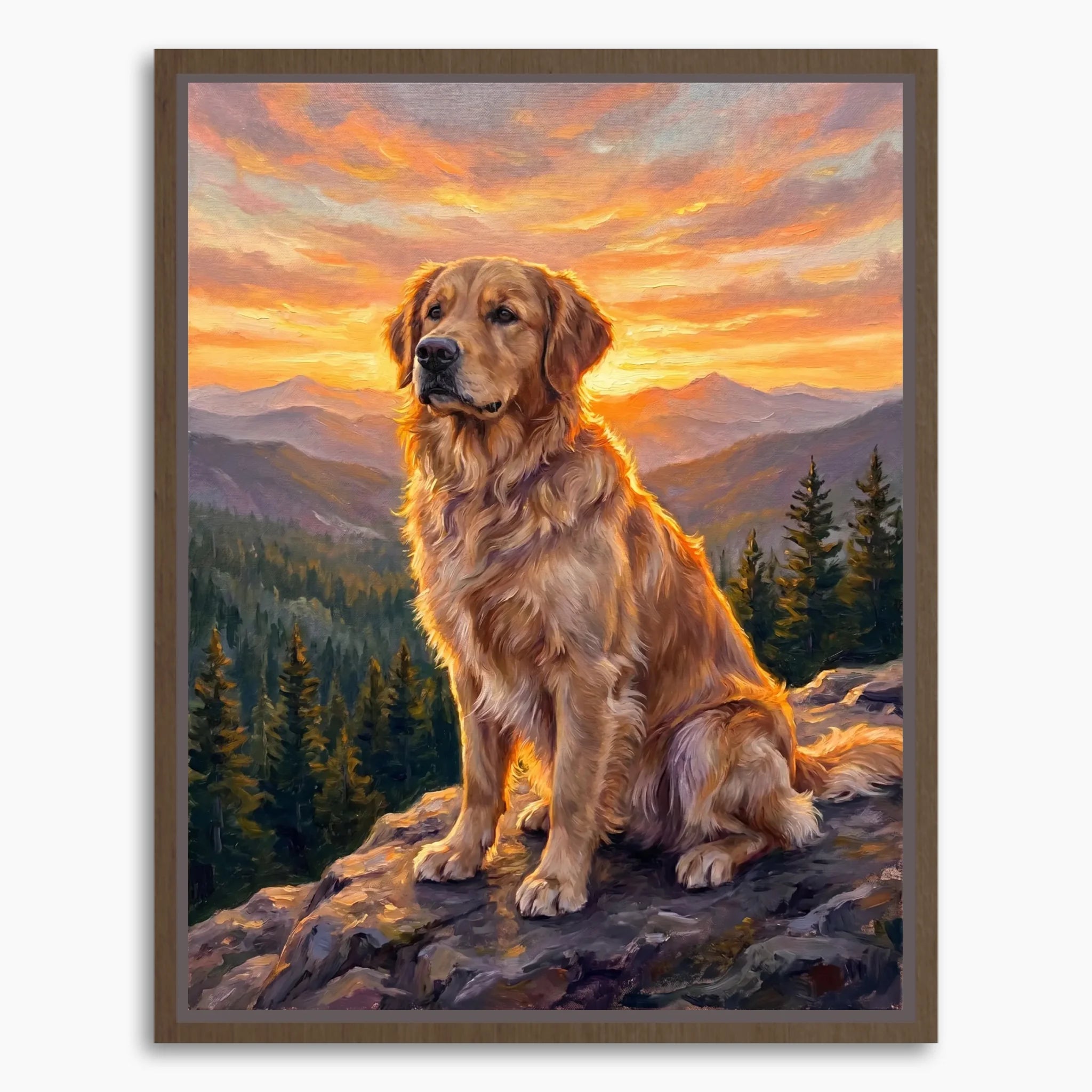 Framed Canvas Mockup Printful 3-4 ratio brown
