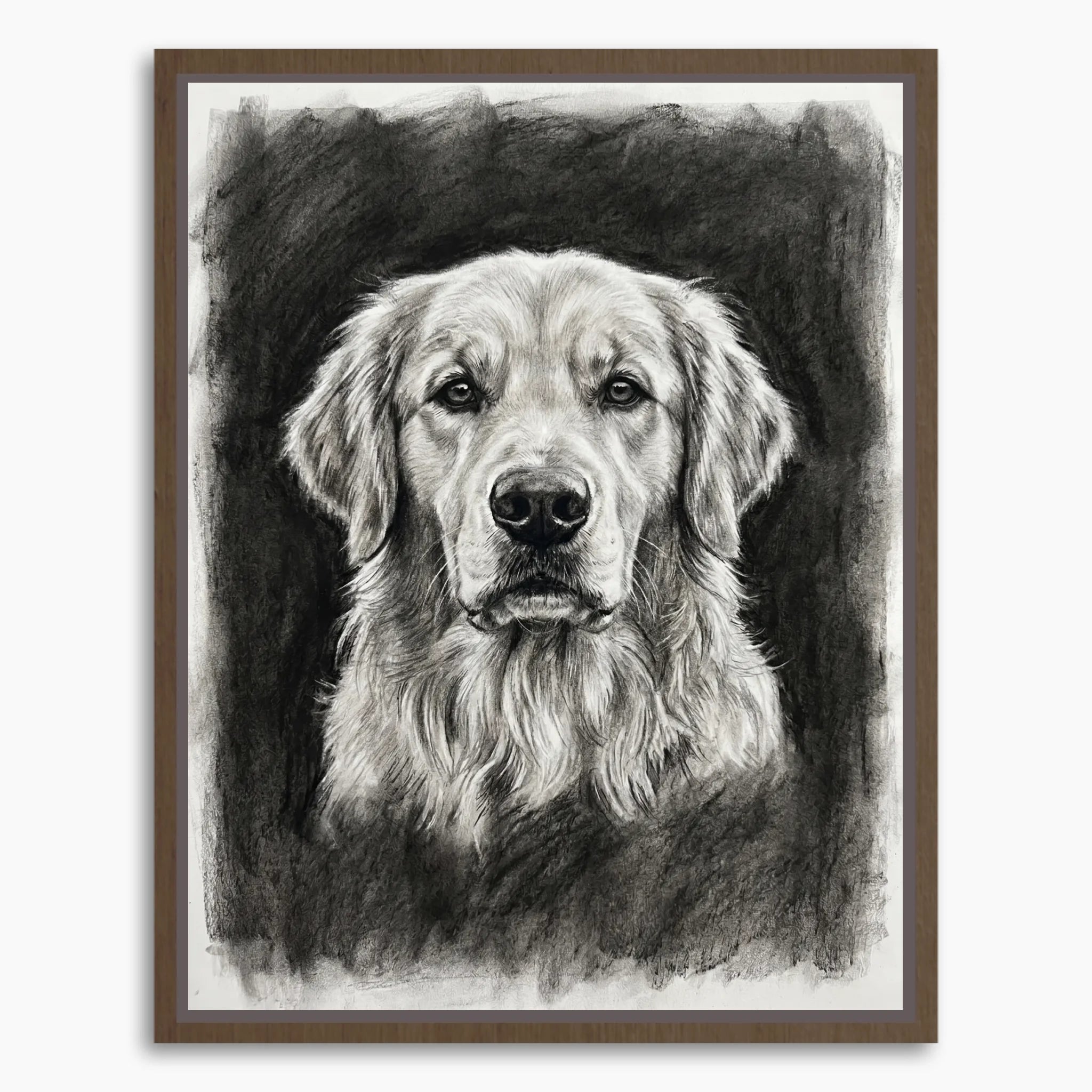 Framed Canvas Mockup Printful 3-4 ratio brown