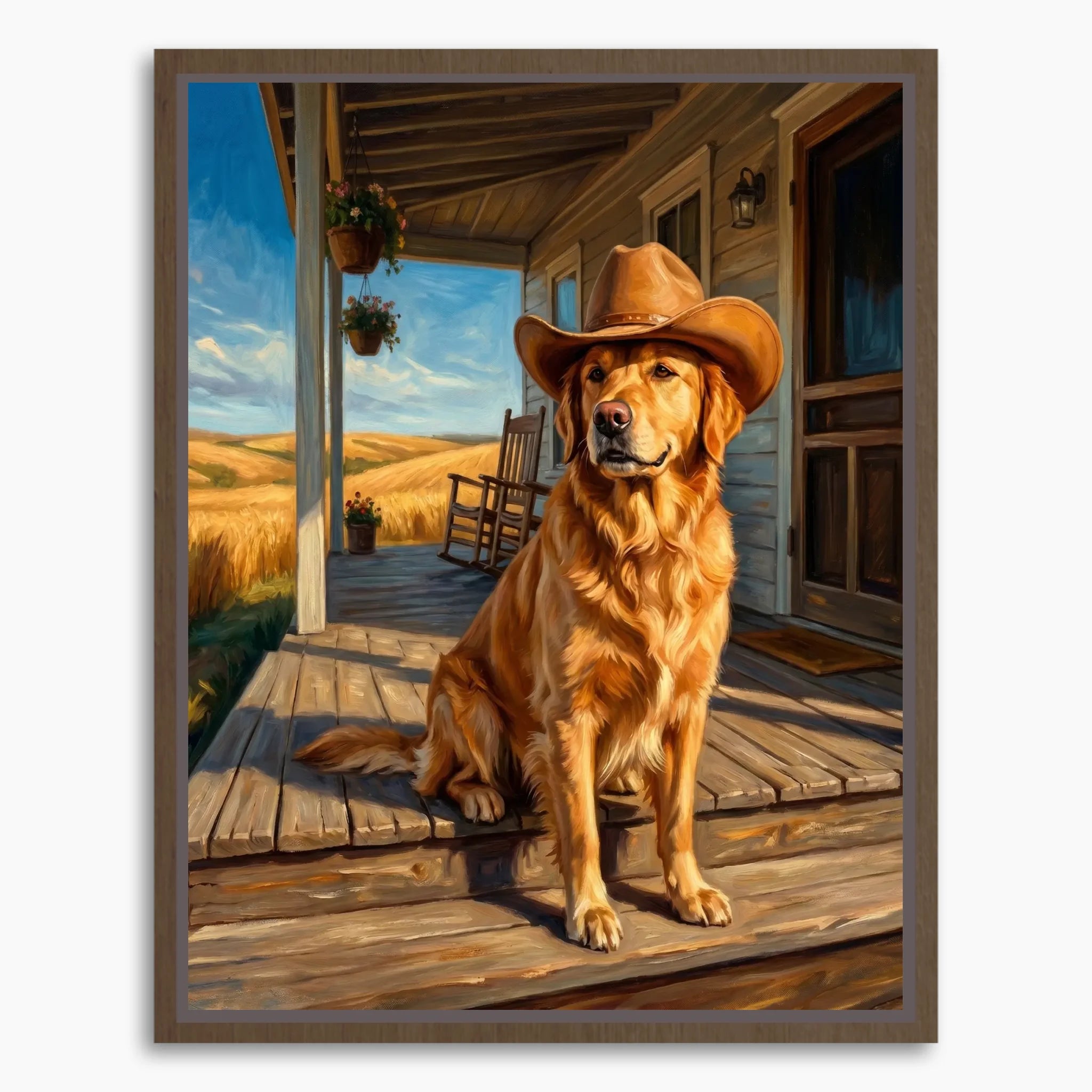 Framed Canvas Mockup Printful 3-4 ratio brown