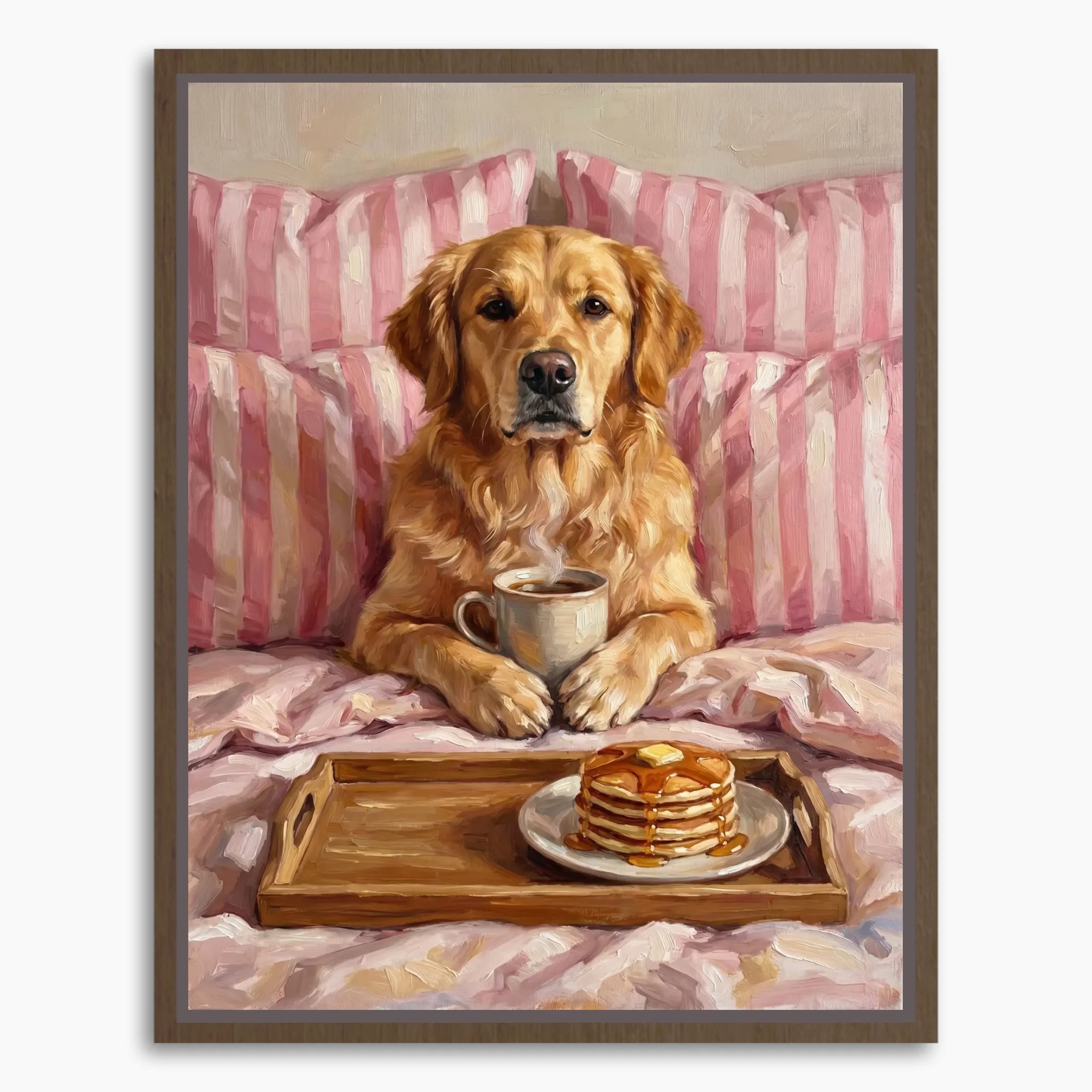 Framed Canvas Mockup Printful 3-4 ratio brown