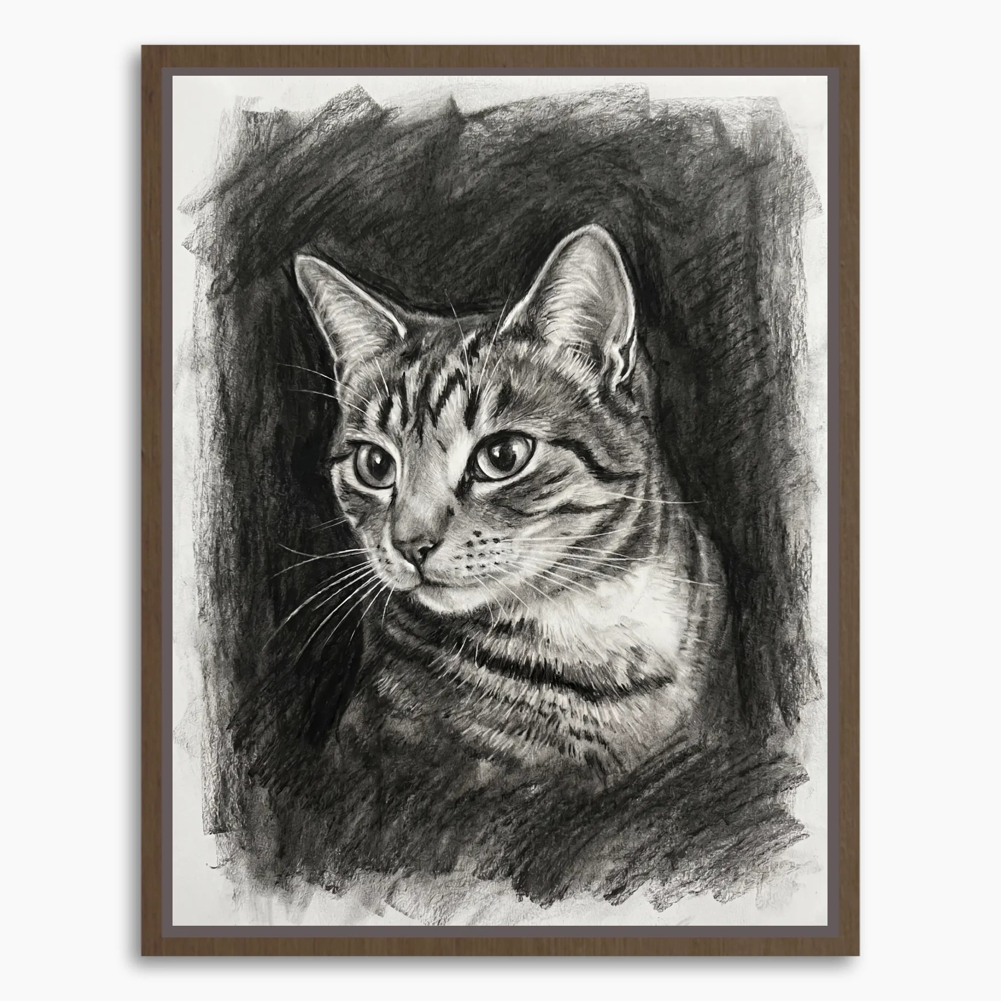 Framed Canvas Mockup Printful 3-4 ratio brown